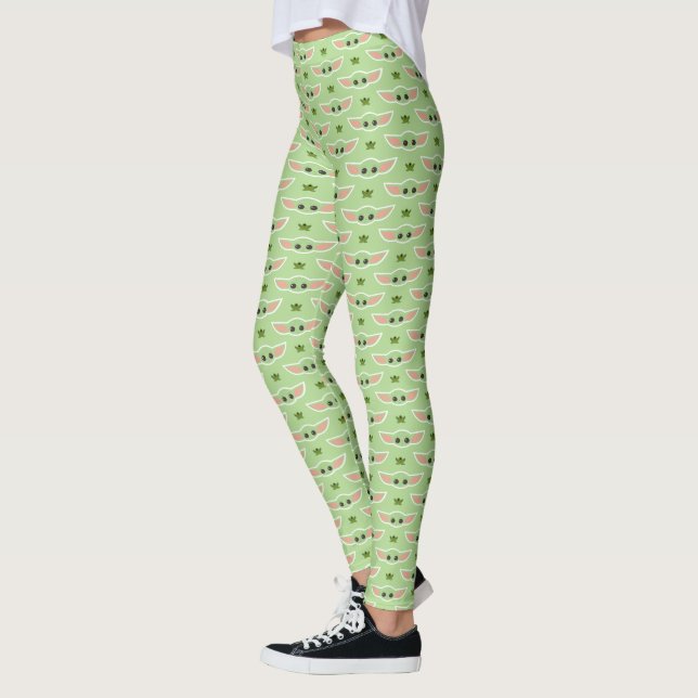 The Child and Frog Cute Pattern Leggings (Left)