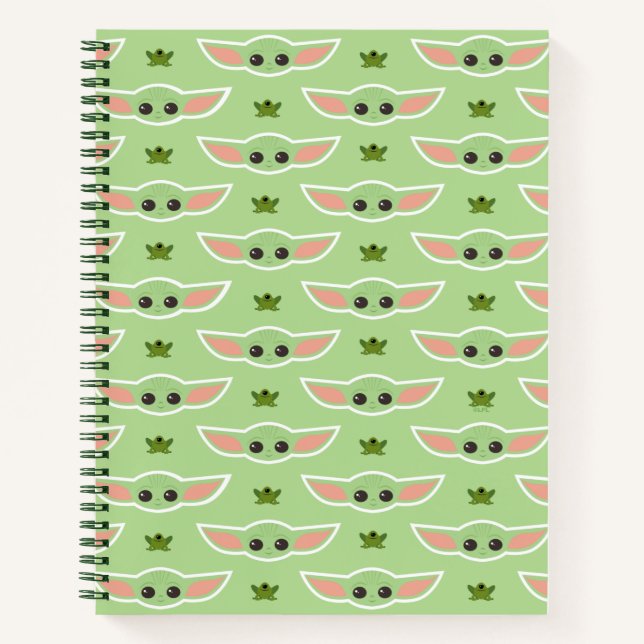 The Child and Frog Cute Pattern Notebook (Front)