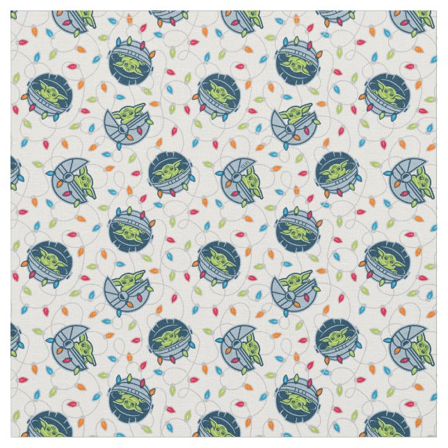 The Child | Christmas Lights Pattern Fabric (Close Up)