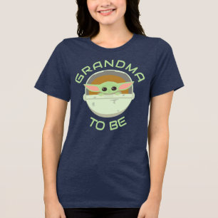 The Child Cute Bassinet Artwork Grandma To Be Tri-Blend Shirt