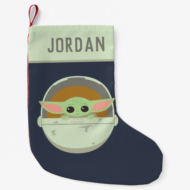The Child Cute Bassinet Artwork Small Christmas Stocking (Front)