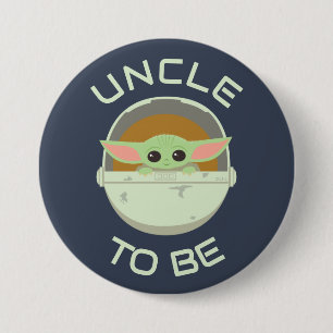 The Child Cute Bassinet Artwork   Uncle To Be 3 Inch Round Button