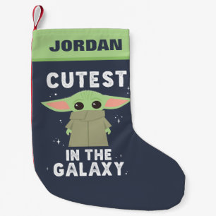 The Child Cutest in the Galaxy Small Christmas Stocking