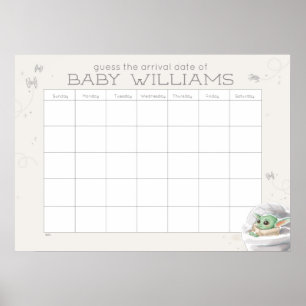 The Child - Guess the Arrival Date Baby Shower Poster