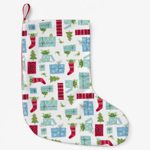 The Child   Joy to the Galaxy Pattern Small Christmas Stocking