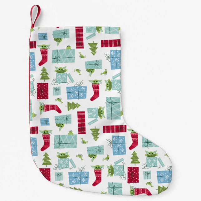 The Child | Joy to the Galaxy Pattern Small Christmas Stocking (Front)