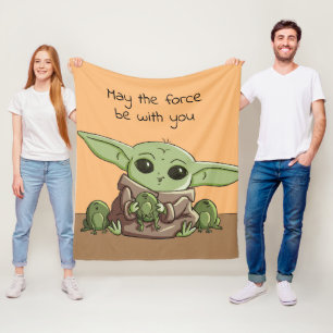 The Child Playing With Frogs Sketch Art Fleece Blanket