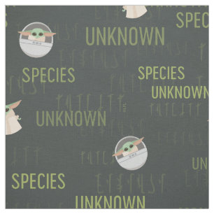 The Child   Unknown Species Green Pattern Fabric