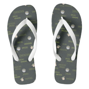 The Child Unknown Species Green Pattern Flip Flops