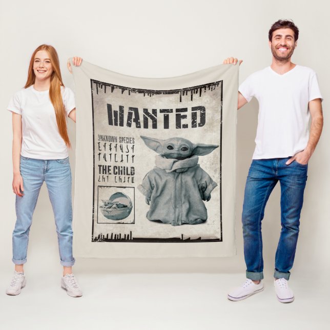 The Child | Wanted Poster Fleece Blanket (In Situ)