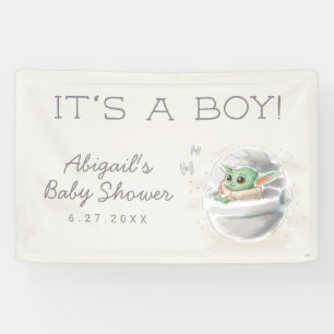 The Child   Watercolor Boy Baby Shower Banner