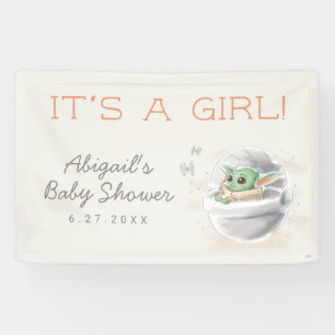 The Child   Watercolor Girl Baby Shower Banner