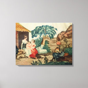 The Childhood of Paul and Virginie Canvas Print
