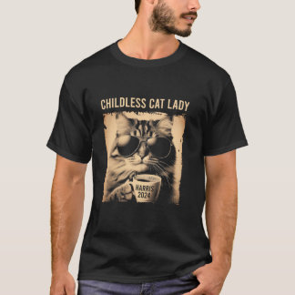 The Childless Cat Lady 2024 Cat Coffee Vintage T S T-Shirt