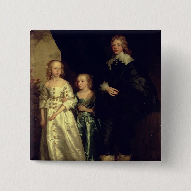 The Children of Thomas Wentworth 2 Inch Square Button (Front)
