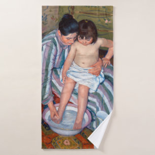 The Child's Bath, Mary Cassatt Bath Towel