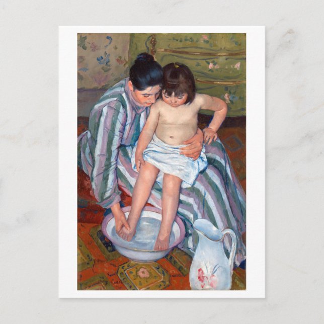 The Child's Bath, Mary Cassatt Postcard (Front)