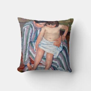 The Child's Bath, Mary Cassatt Throw Pillow