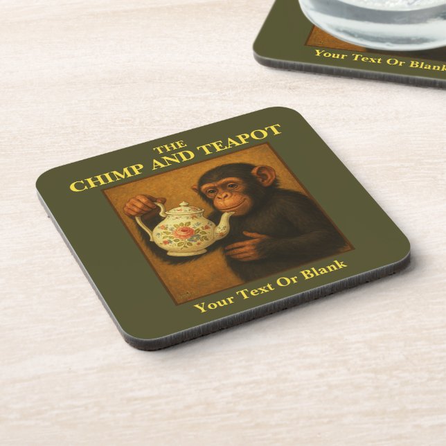 The Chimp And Teapot Pub Coaster (Left Side)
