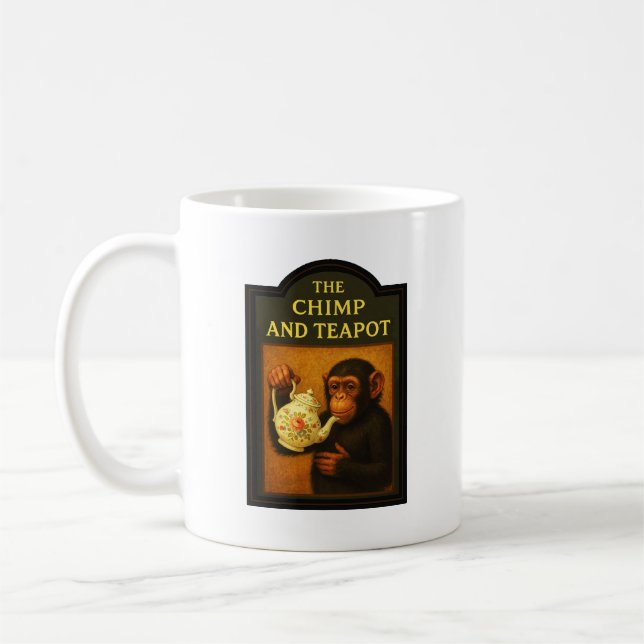 The Chimp And Teapot Pub Coffee Mug (Left)