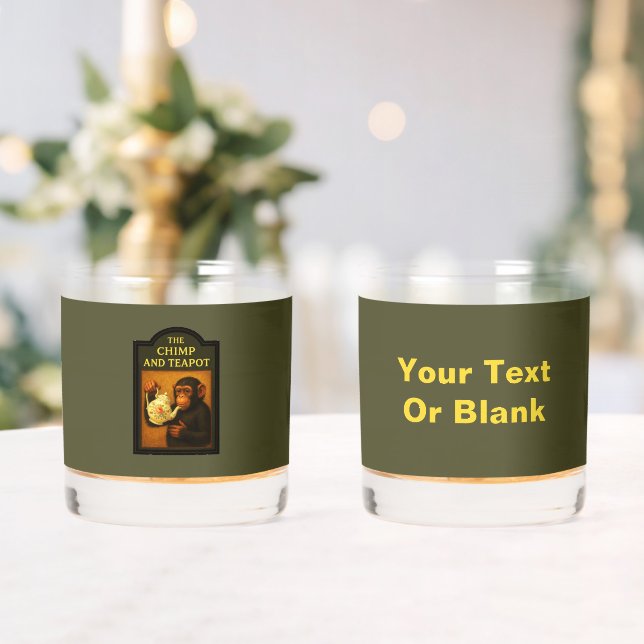 The Chimp And Teapot Pub Whiskey Glass (Insitu (Wedding))