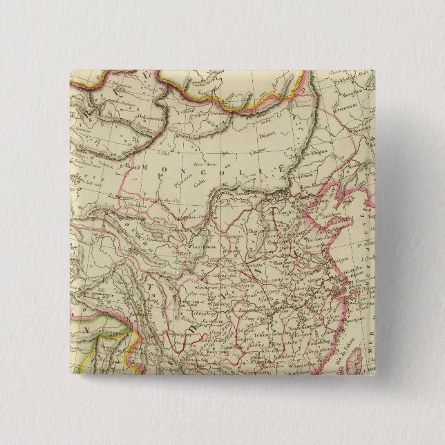 The Chinese Empire and Japan 2 Inch Square Button (Front)