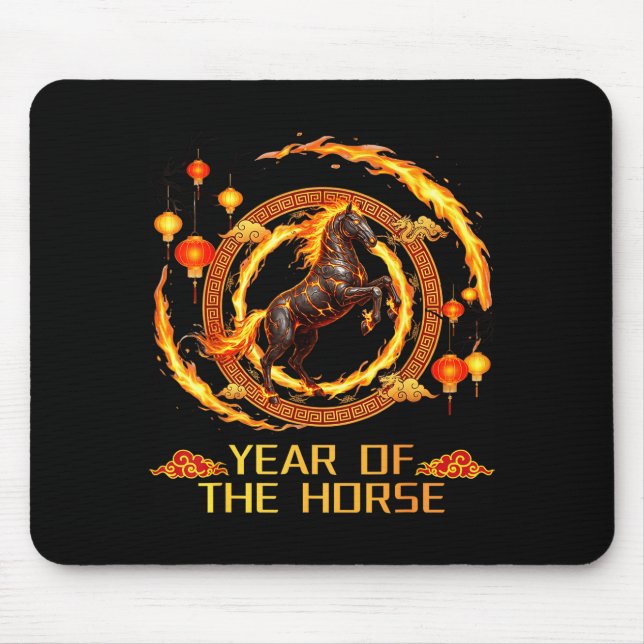 The Chinese Fire Horse Mouse Pad (Front)