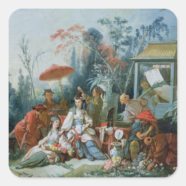 The Chinese Garden, c.1742 Square Sticker (Front)