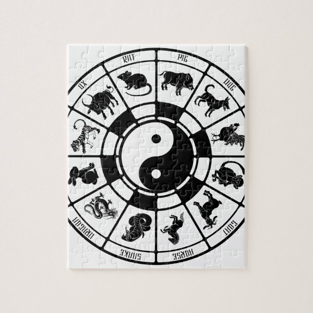 The Chinese Zodiac Animals Jigsaw Puzzle (Vertical)