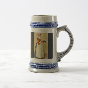 The Chocolate Girl (Miss Baldauf), By Liotard Jea Beer Stein