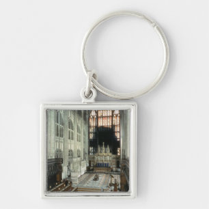 The choir and east window, 12th century (photo) keychain