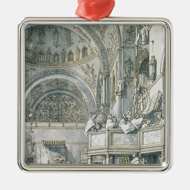 The Choir Singing in St. Mark's Basilica, Metal Ornament (Front)