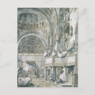 The Choir Singing in St. Mark's Basilica, Postcard
