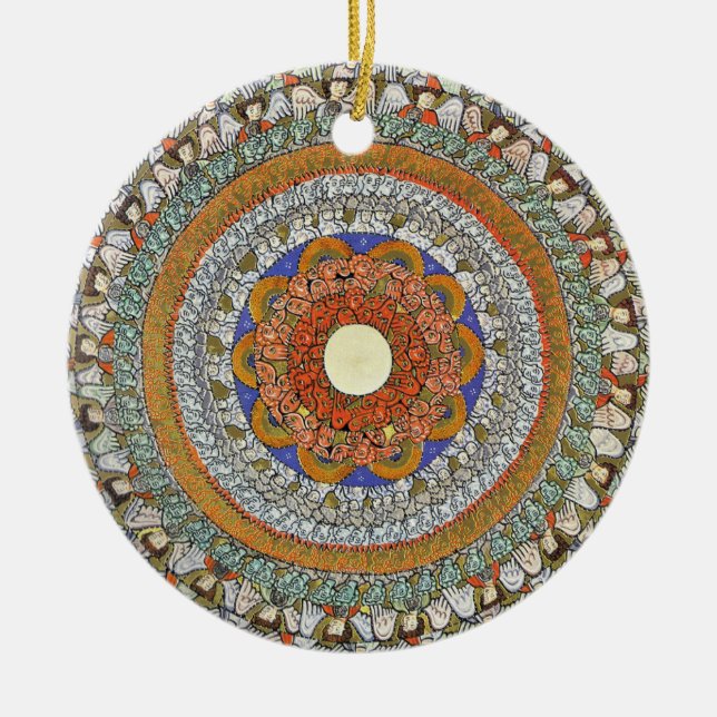 The Choirs of Angels - Hildegard von Bingen Ceramic Ornament (Front)