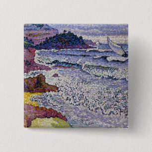The Choppy Sea, 1902-3 2 Inch Square Button