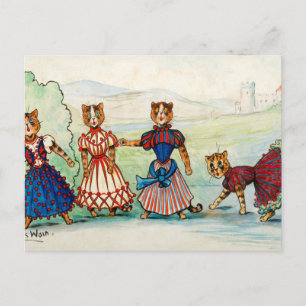 The Chorus by Louis Wain Postcard