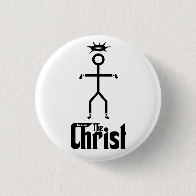 The christ 1 inch round button (Front)