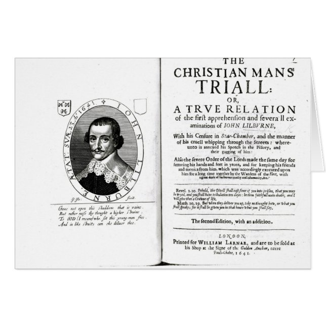 The Christian Man's Trial' by John Lilburne (Front Horizontal)