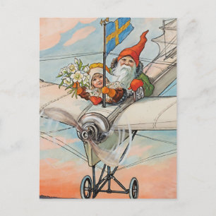 “The Christmas Aeroplane” by Jenny Nystrom Postcard
