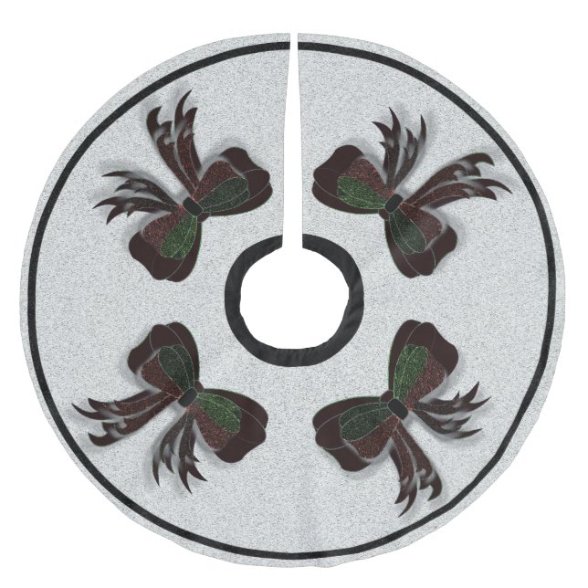 The Christmas Bow - Brushed Polyester Tree Skirt (Front)