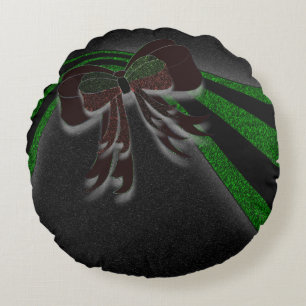 The Christmas Bow - Round Pillow