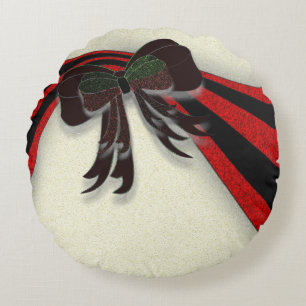 The christmas Bow - Round Pillow