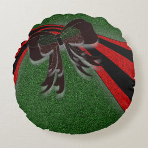 The Christmas Bow - Round Pillow