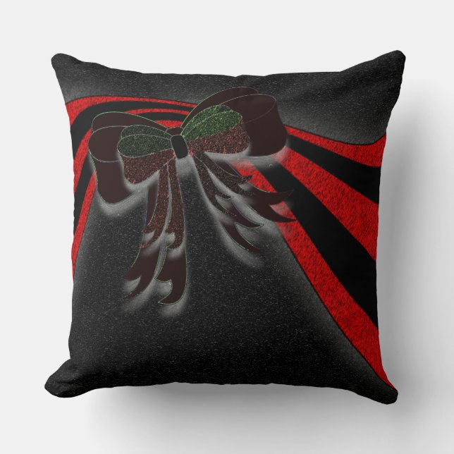 The Christmas Bow - Throw Pillow (Front)