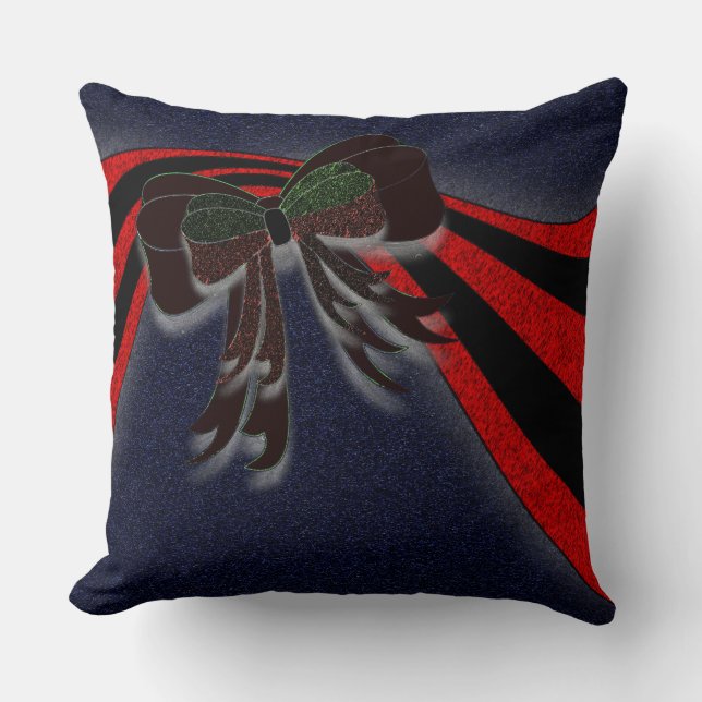 The Christmas Bow - Throw Pillow (Front)