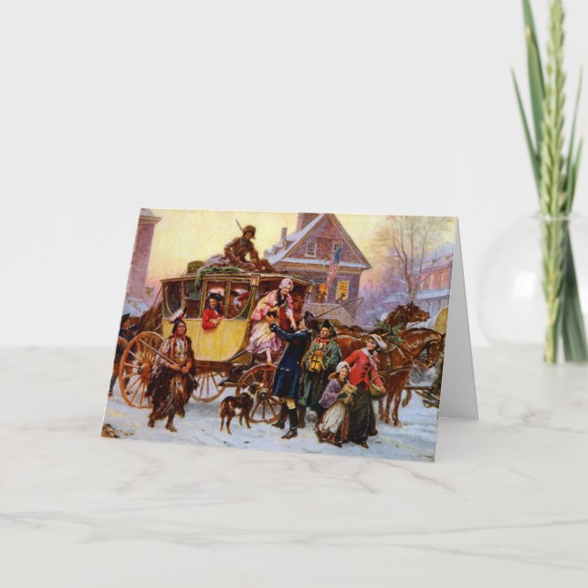 The Christmas Coach, Classic art Christmas Card (Front)