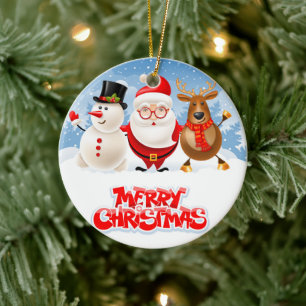 The Christmas Crew Ceramic Ornament