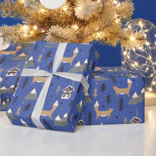 The Christmas Fox Pattern Wrapping Paper
