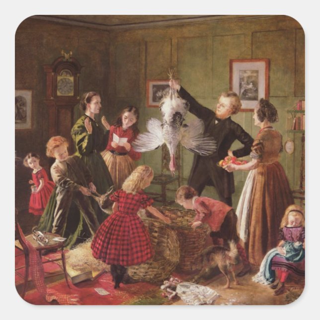 The Christmas Hamper Square Sticker (Front)
