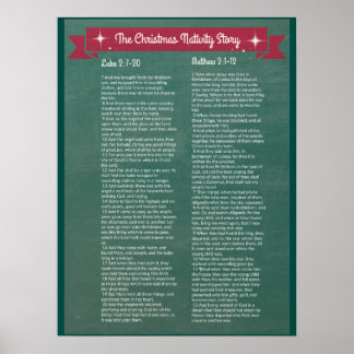 The Christmas Nativity Story - in scripture Poster